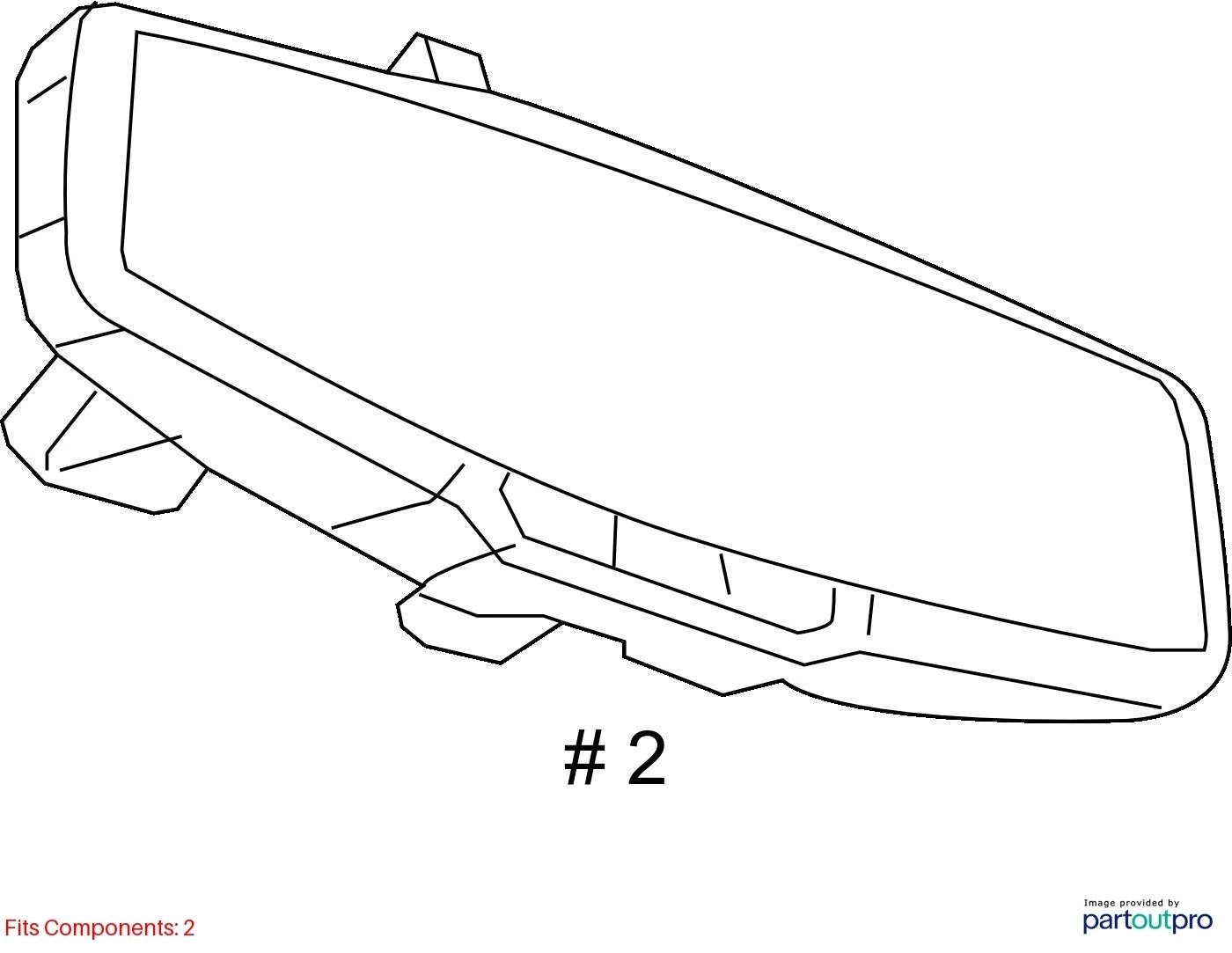 2010-2016 BUICK LACROSSE REAR VIEW INTERIOR MIRROR AUTO DIM ONSTAR OEM 13503845