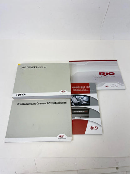 2016 16 KIA RIO LX SEDAN OWNER'S MANUAL INFORMATION SET GUIDE BOOK OEM