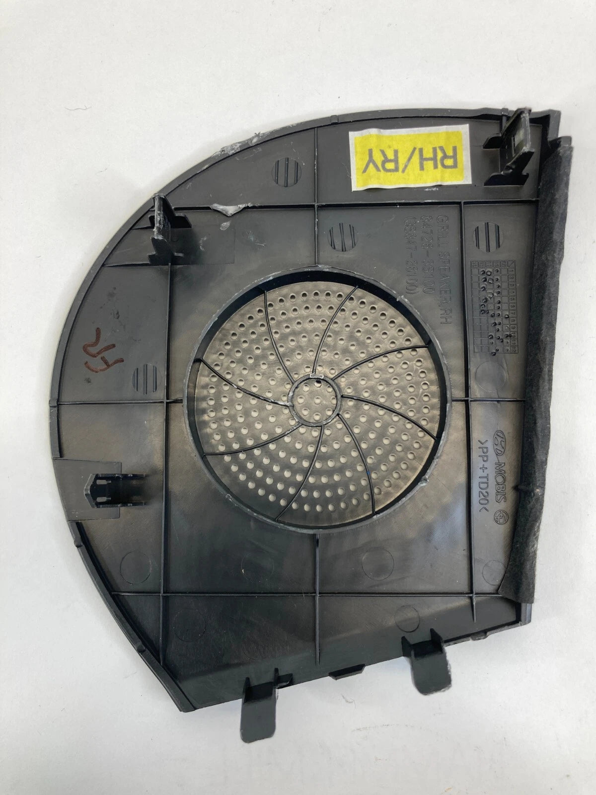 2011-2014 HYUNDAI SONATA DASH RIGHT PASSENGER SPEAKER COVER BEZEL 847263S100