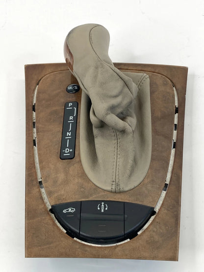 03-06 MERCEDES-BENZ E500 AT GEAR SHIFTER KNOB TRIM BEZEL W/AIR SUSPENSION SWITCH