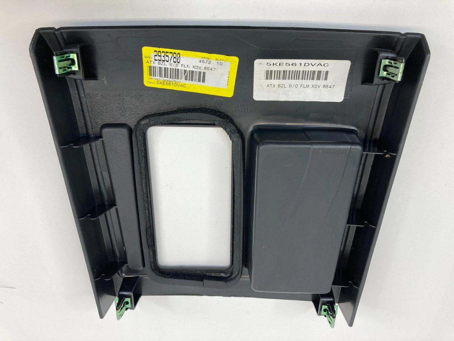 2007-2011 DODGE NITRO CENTER CONSOLE SHIFTER BEZEL TRIM W STORAGE 5KE561DVAC OEM
