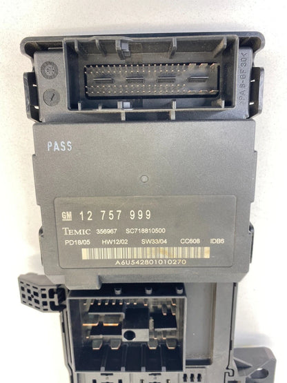 2003-2009 SAAB 9-3 UNDER DASH FUSE RELAY BOX W/ BODY CONTROL MODULE 12757999 OEM