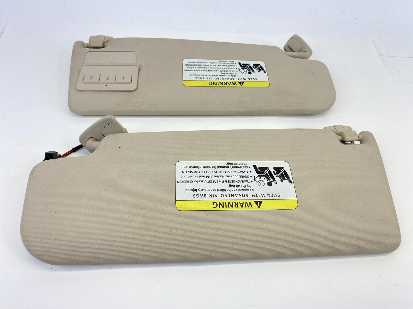 2009-2017 Volkswagen CC Roof Left & Right Sunvisor Set Sun Visor Shade OEM