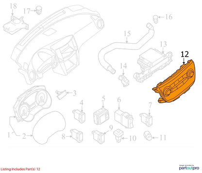 2015-2019 NISSAN SENTRA AC HEATER TEMP CLIMATE CONTROL SWITCH UNIT 275004AT2A