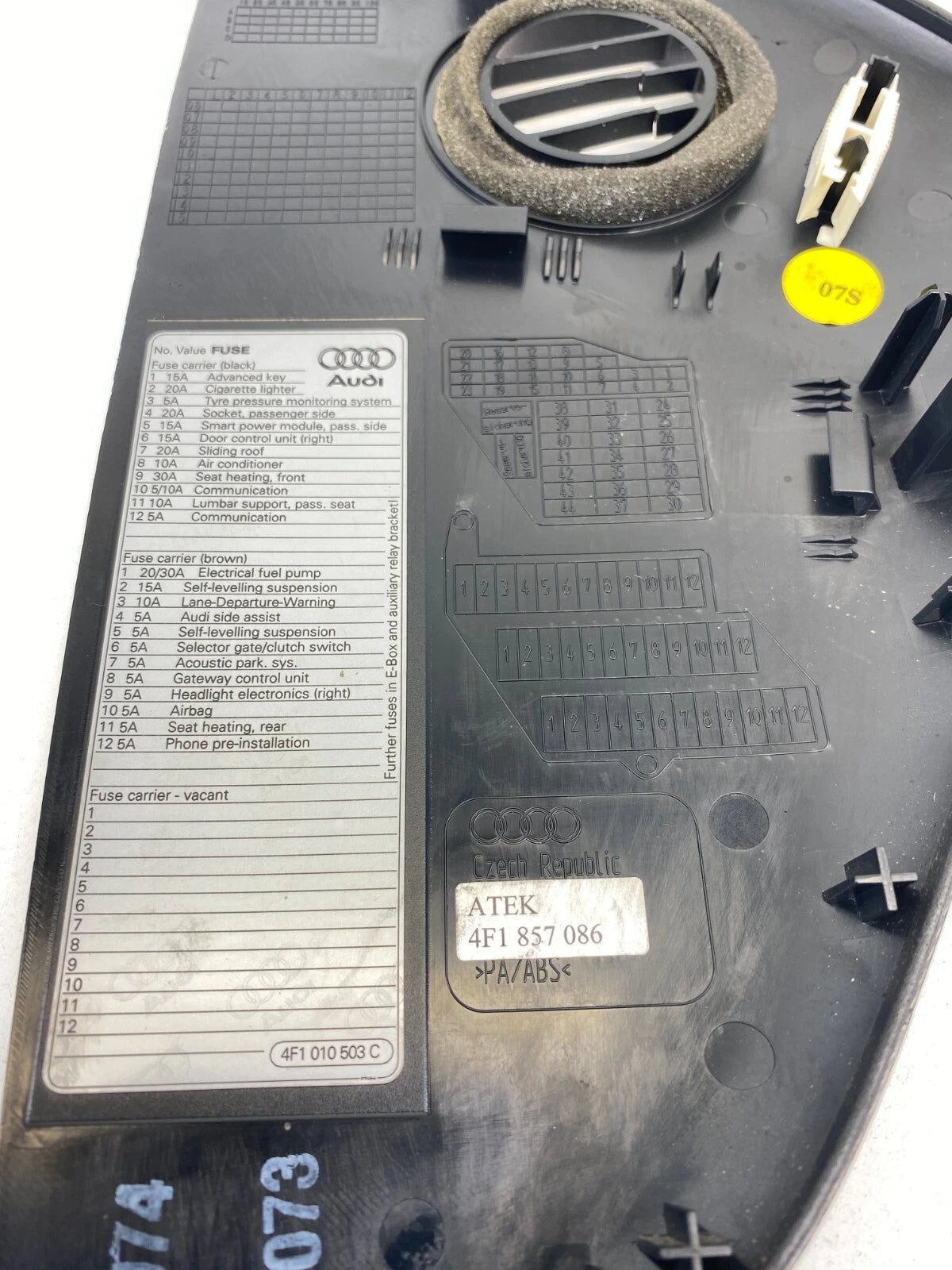 2007-2011 AUDI A6 QUATTRO S6 INSTRUMENT PANEL DASH RIGHT SIDE END CAP COVER OEM