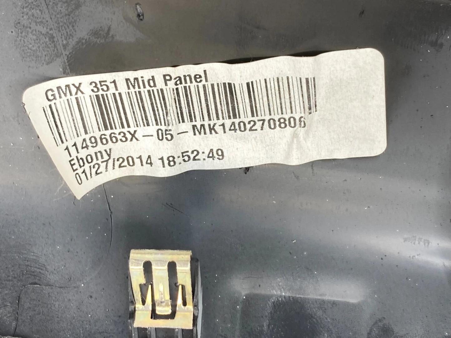 2013-2015 CHEVY MALIBU DASH RIGHT PASSENGER MID PANEL TRIM BEZEL COVER 1149663X