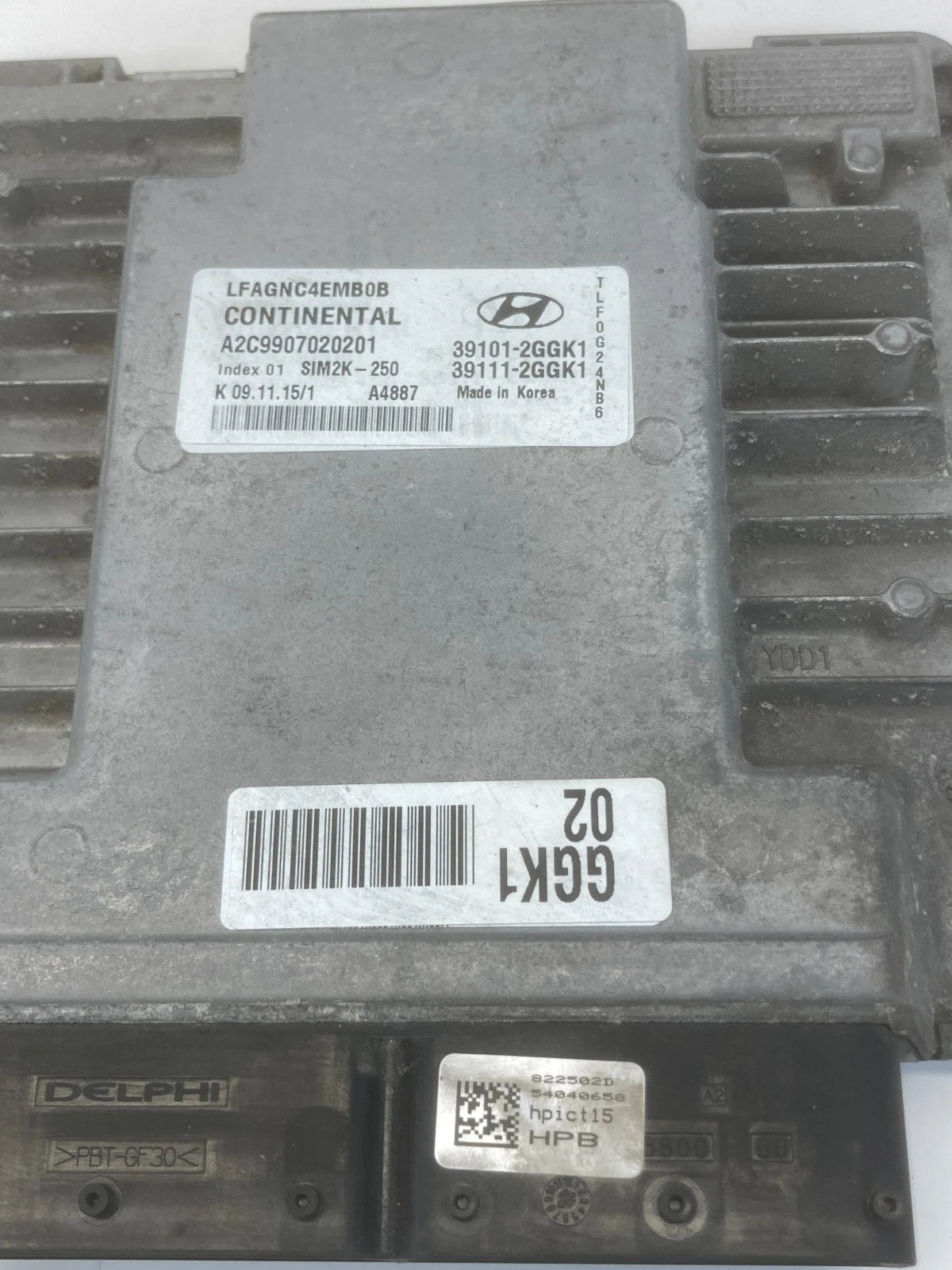 2015-2017 HYUNDAI SONATA 2.4L ENGINE COMPUTER CONTROL MODULE ECU ECM 39101-2GGK1