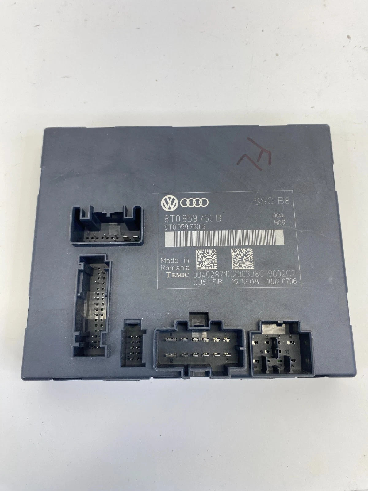 2008-2010 AUDI A5 QUATTRO LEFT POWER MEMORY SEAT CONTROL MODULE 8T0959760B OEM