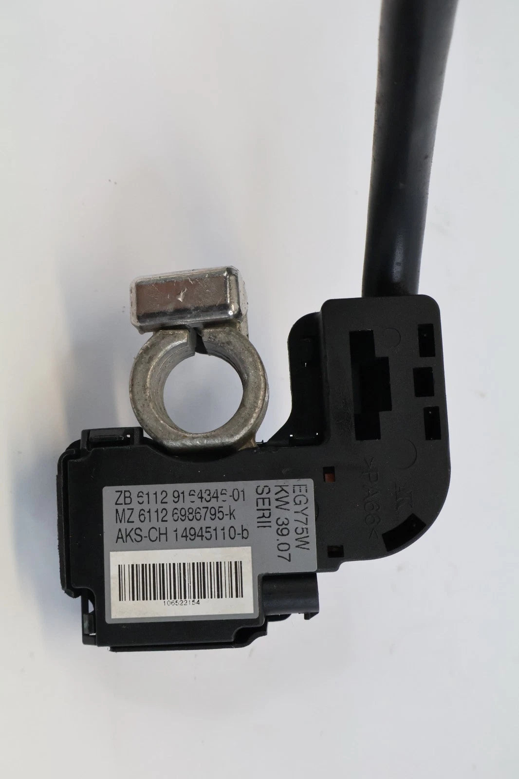 2008 BMW 535XI 08-10 535I RR TRUNK NEGATIVE BATTERY CABLE SENSOR 61129164346 OEM