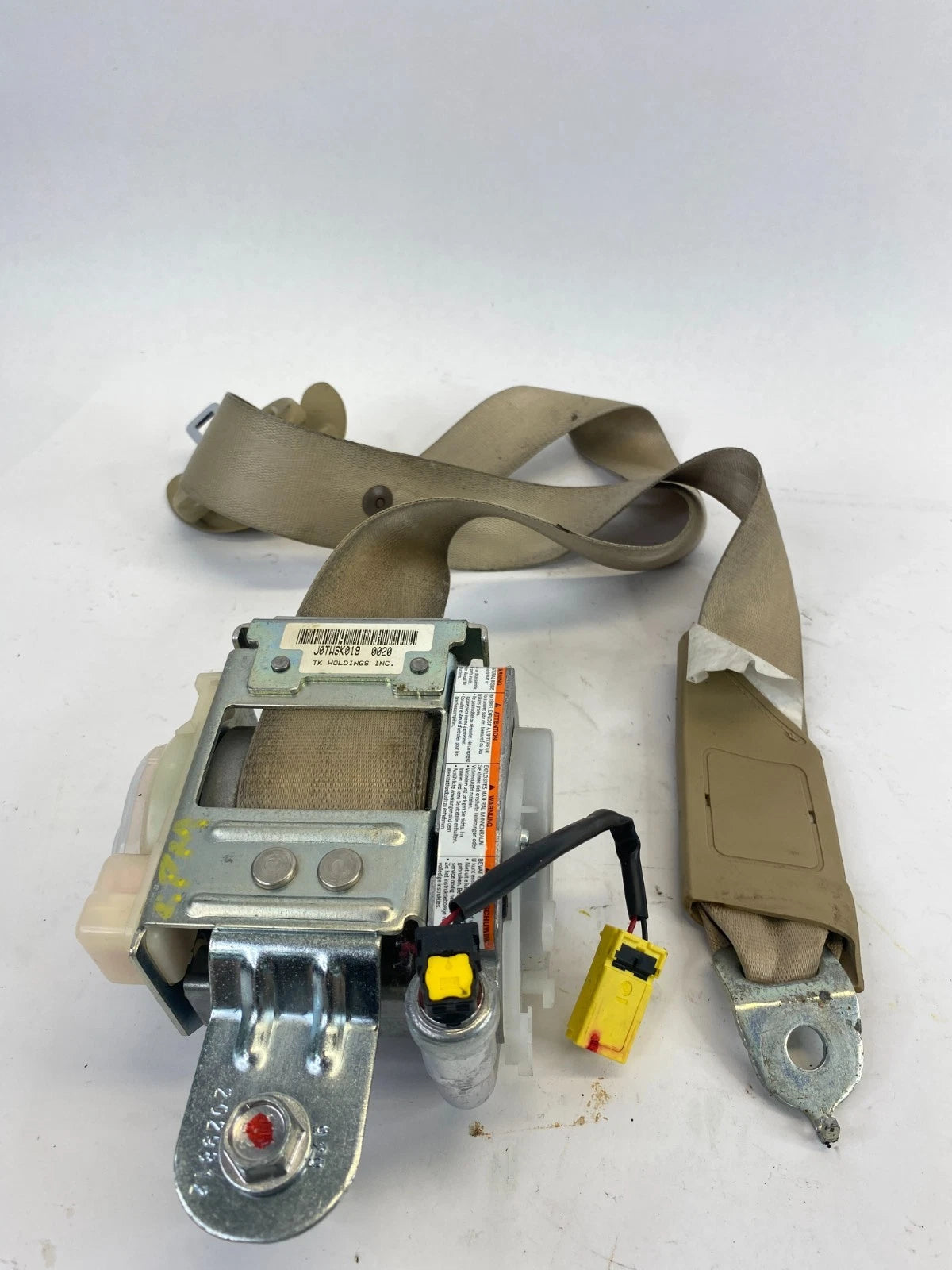 2008-2011 HONDA ACCORD FRONT RH PASSENGER SEAT BELT RETRACTOR IVORY 2031025 OEM