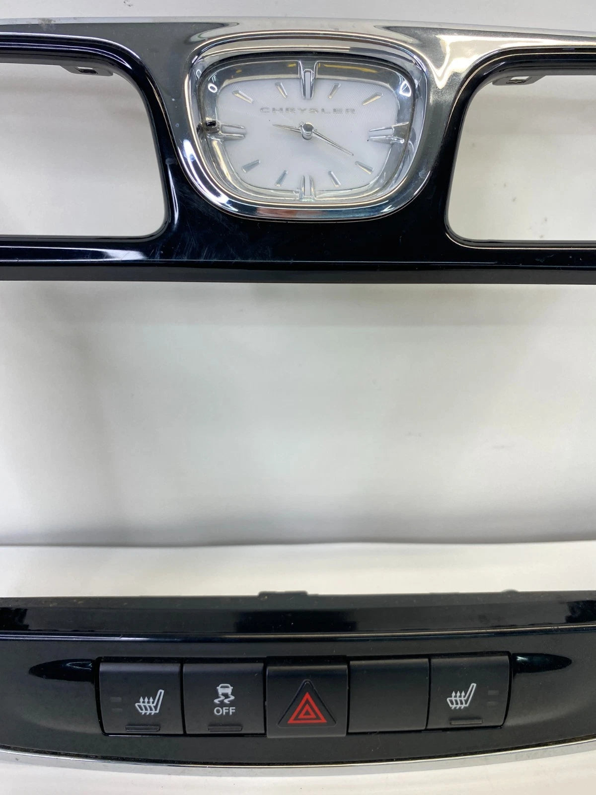2011-2014 CHRYSLER 200 RADIO BEZEL WITH CLOCK & SWITCHES P68044103AB OEM