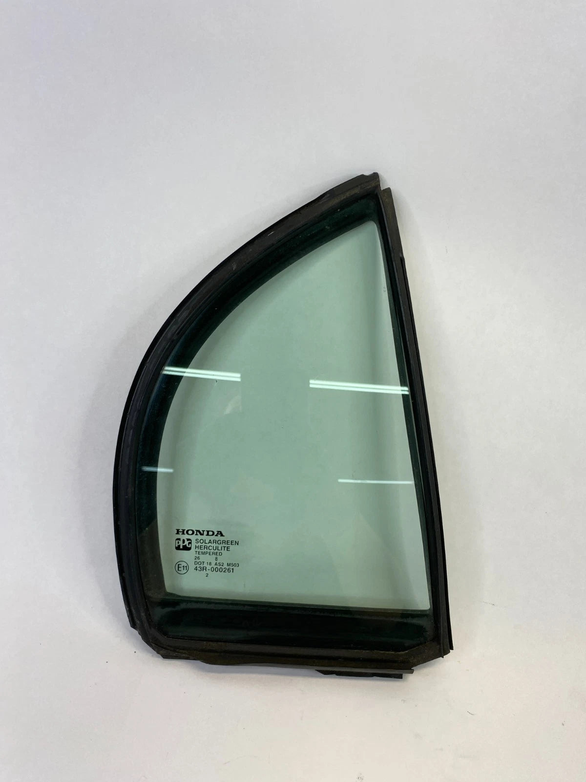 06-11 HONDA CIVIC SDN REAR RIGHT DOOR WINDOW VENT GLASS W WEATHERSTRIP 73441-SNE