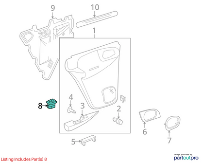 2005-2008 SAAB 9-7X REAR LEFT SIDE WINDOW SWITCH CONTROL BUTTON 15937175 OEM