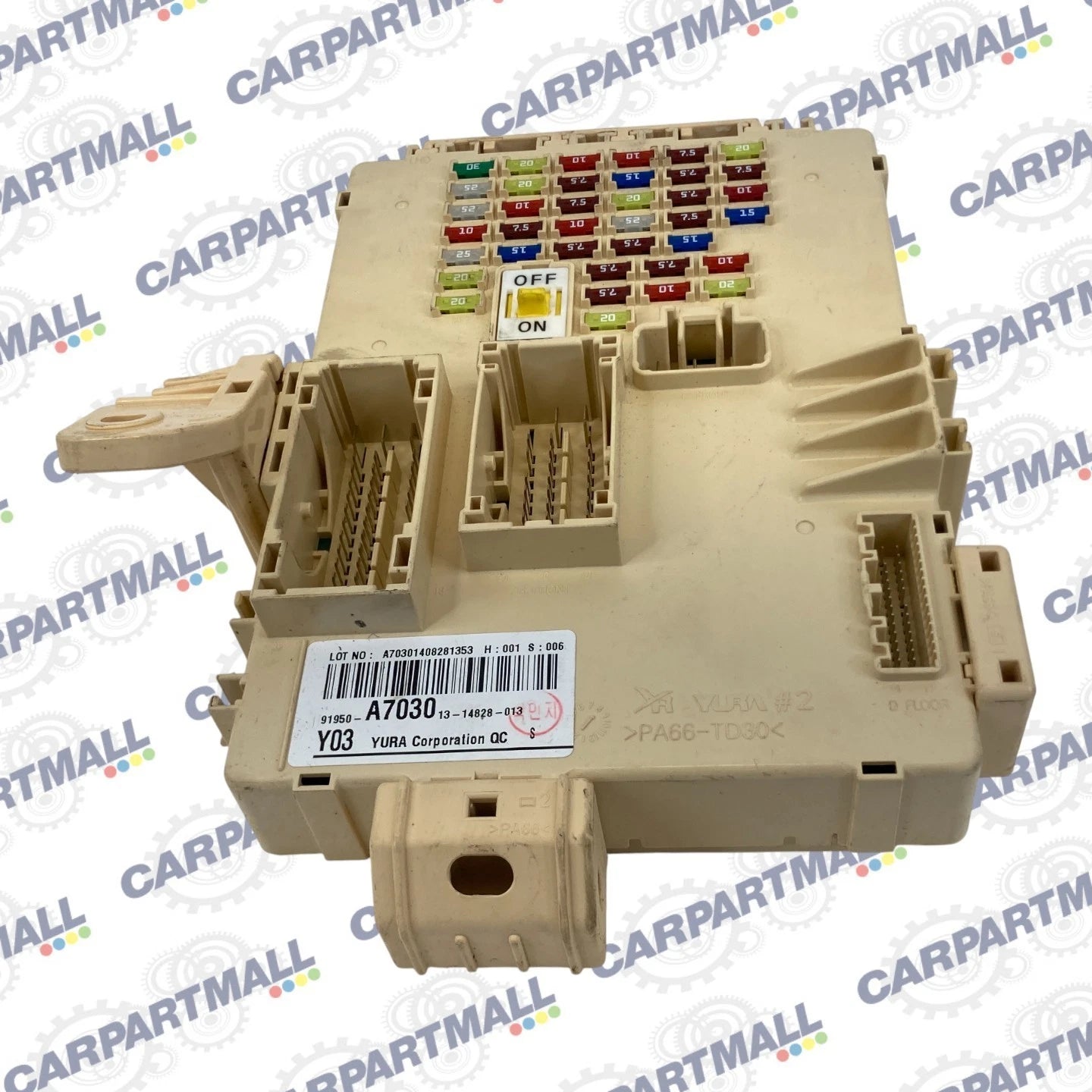 2014-2018 Kia Forte Interior Under Dash Fuse Relay Box Compartment 91950A7030