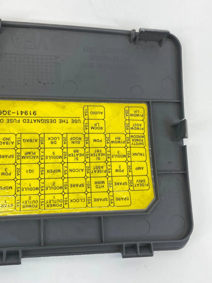 2011-2014 HYUNDAI SONATA INTERIOR LOWER DASH FUSE BOX LID COVER 84758-3S000 OEM