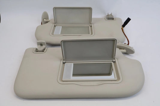 12-18 FORD FOCUS SUN VISOR PAIR LEFT DRIVER RIGHT PASSENGER LIGHTED BEIGE OEM