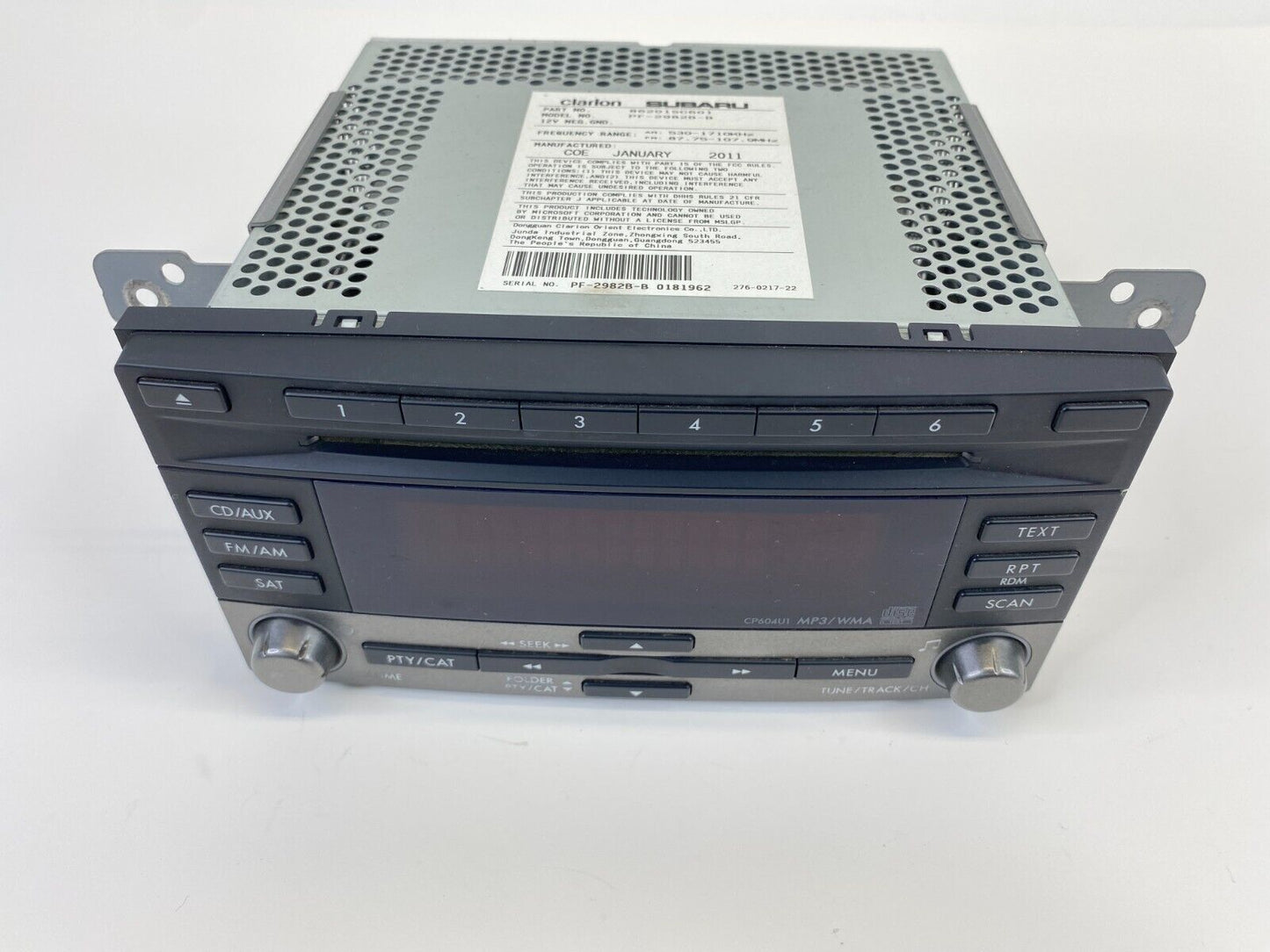 11-13 Subaru Forester AM FM Radio Stereo Single CD Player Receiver 86201SC620