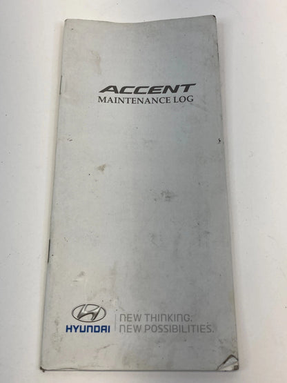 2015 15 HYUNDAI ACCENT OWNER`S USER MANUAL MAINTENANCE LOG HANDBOOK OEM