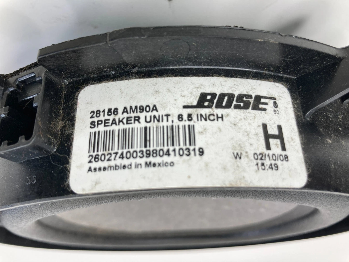 03-08 INFINITI G35 REAR LEFT SIDE DOOR SPEAKER AUDIO ONLY BOSE 28156-AM90A OEM