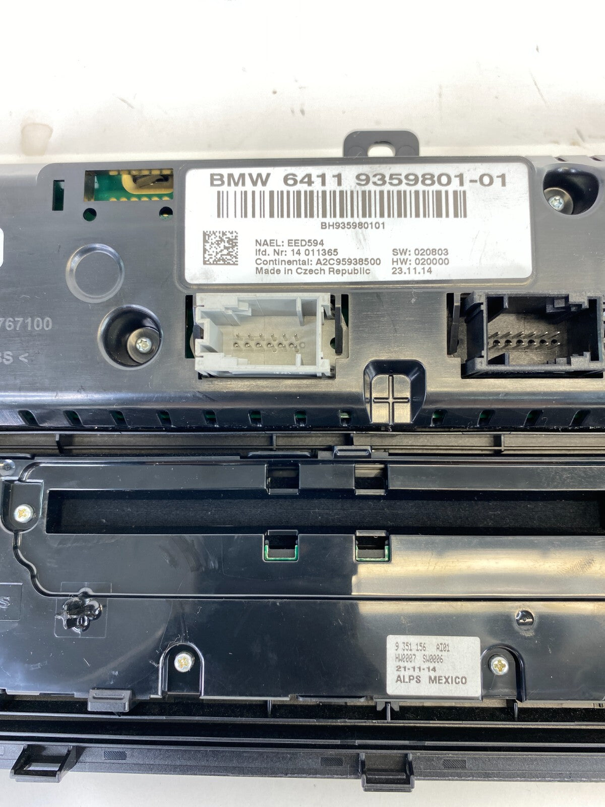 2015 BMW X3 HVAC Climate Heater AC Temperature Control Switch Panel 64119359801