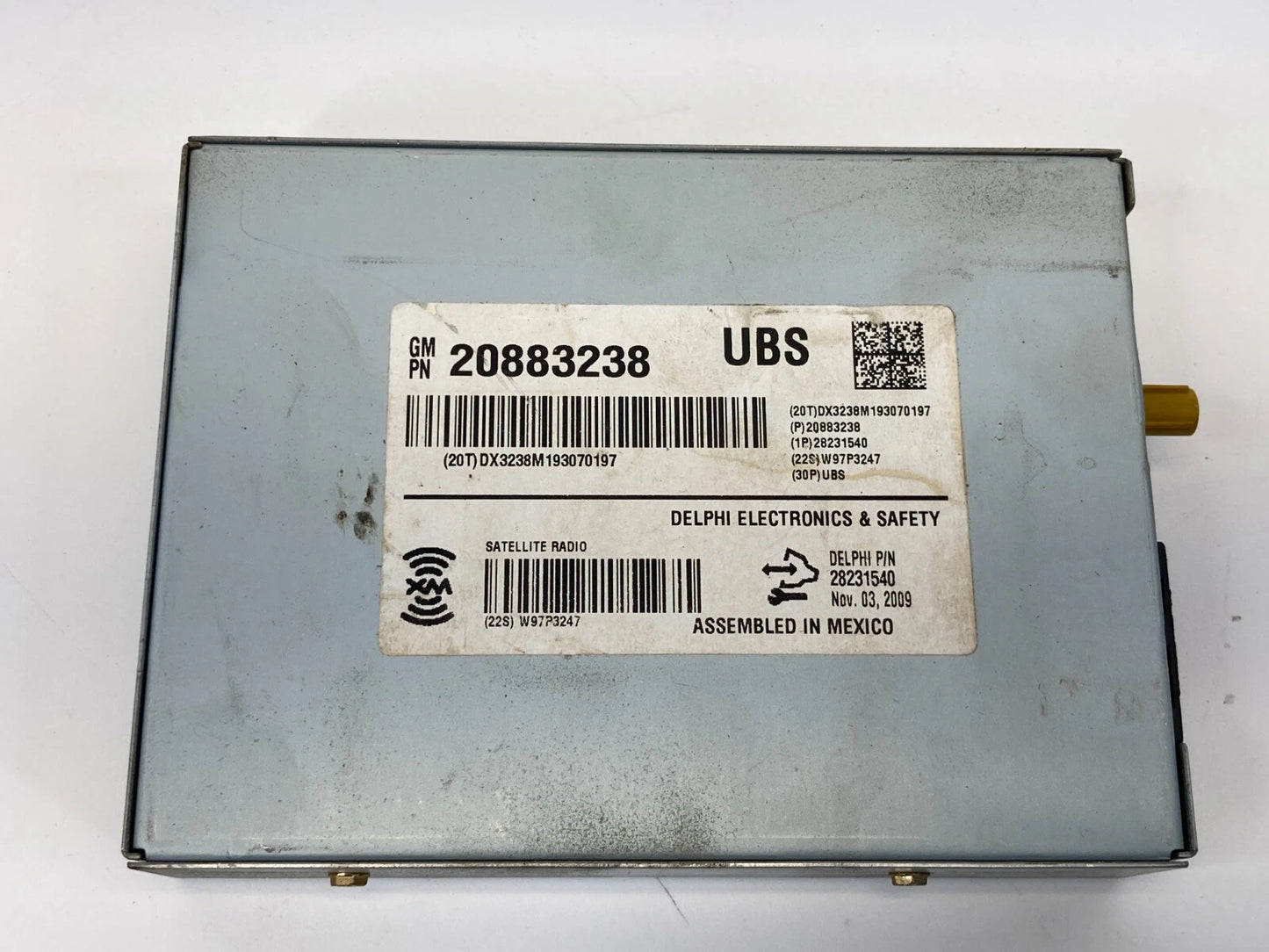 2010-2012 CHEVY TRAVERSE SATELLITE XM RADIO RECEIVER MODULE UNIT 20883238 OEM