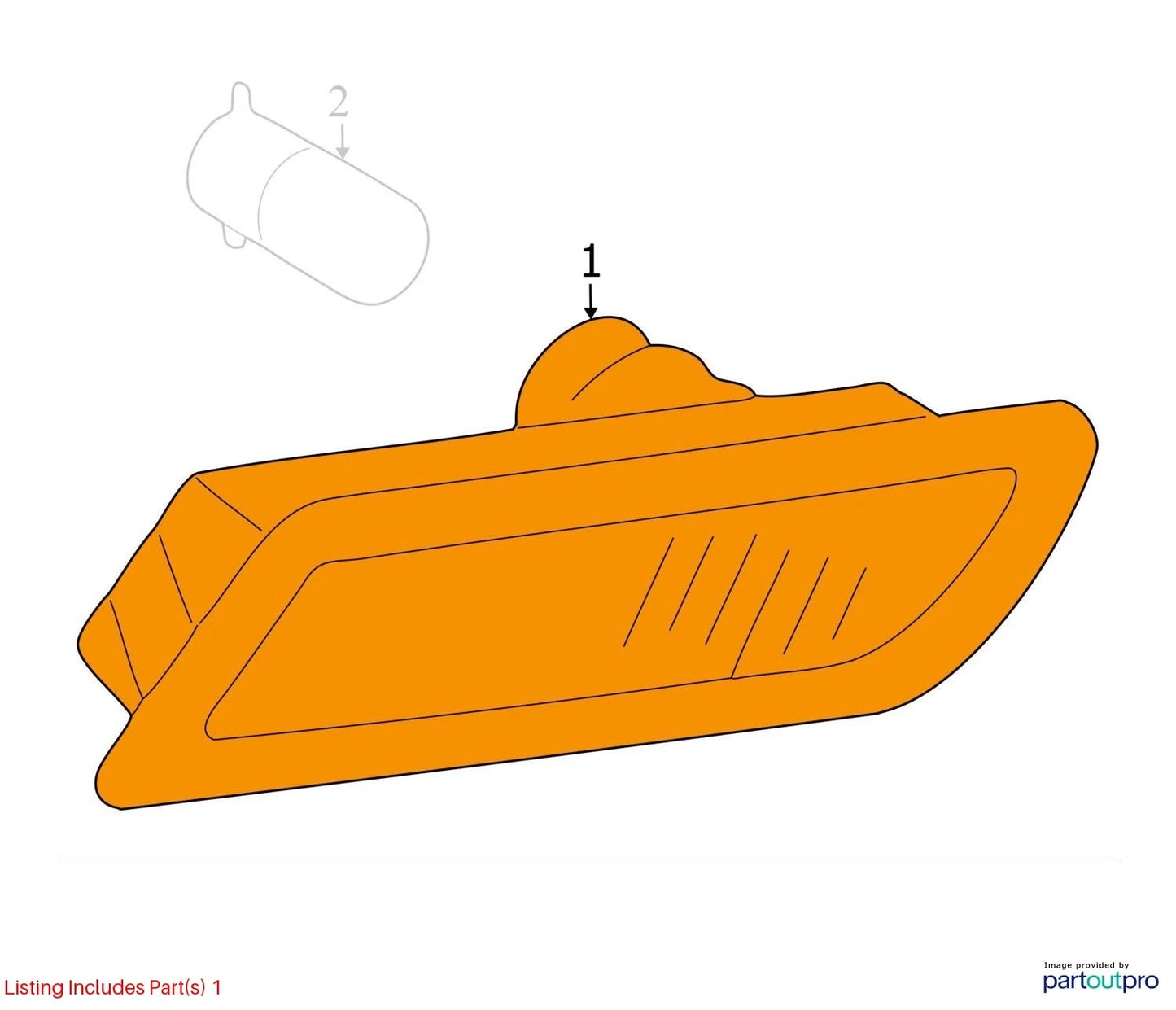 1999-2003 MERCEDES-BENZ CLK430 FRONT RIGHT SIDE MARKER LIGHT LAMP 2088200221