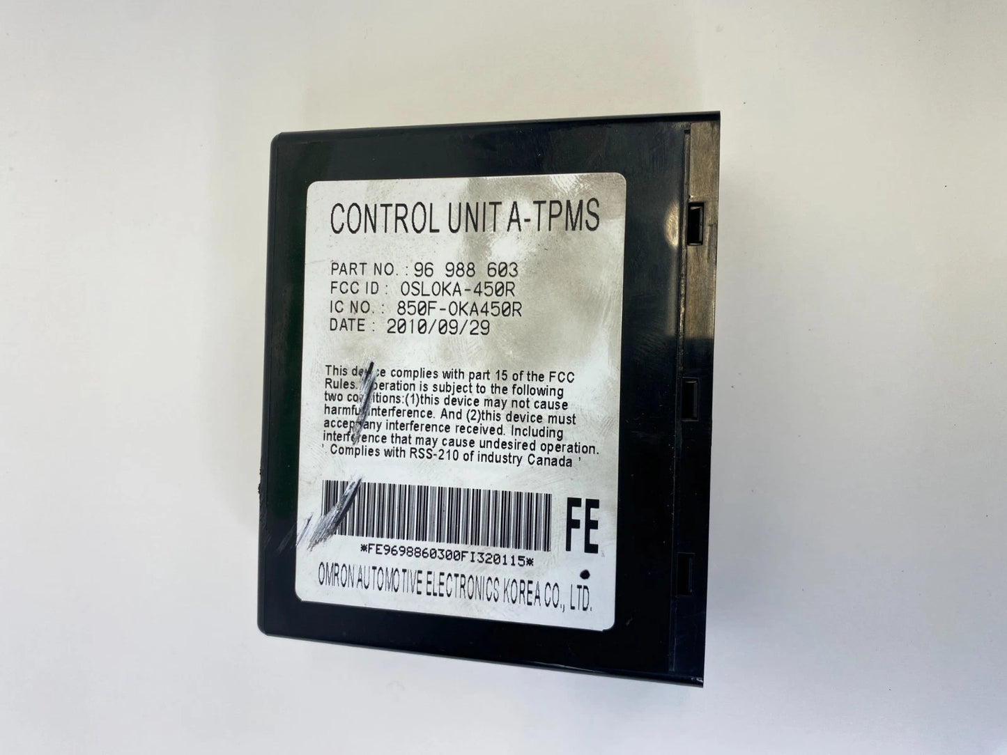 2008-2011 CHEVROLET AVEO5 TPMS TIRE PRESSURE CONTROL MODULE OEM FACTORY 96988603
