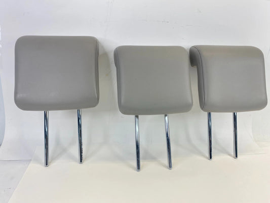 2011-2017 NISSAN QUEST REAR 3RD ROW GRAY LEATHER HEADREST HEAD REST SET OEM