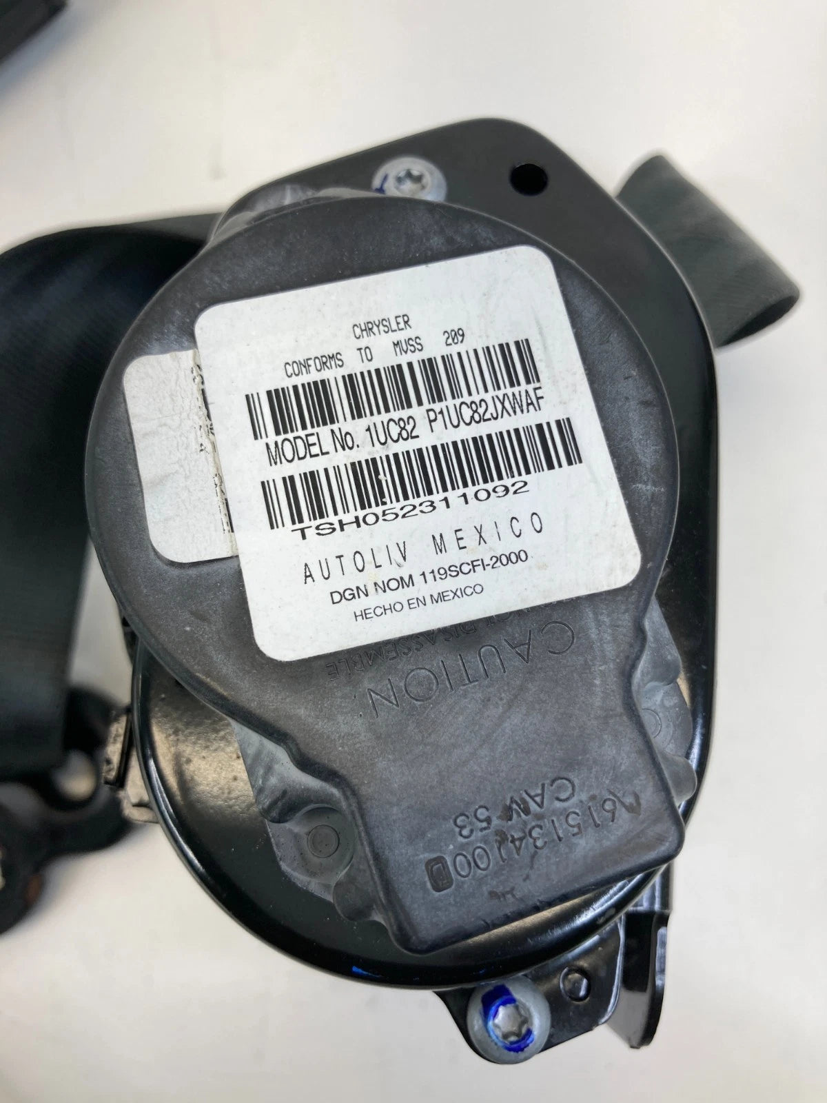 2012-2019 FIAT 500 FR RIGHT PASSENGER SEAT BELT RETRACTOR W/TENSIONER 1UC82JXWAF