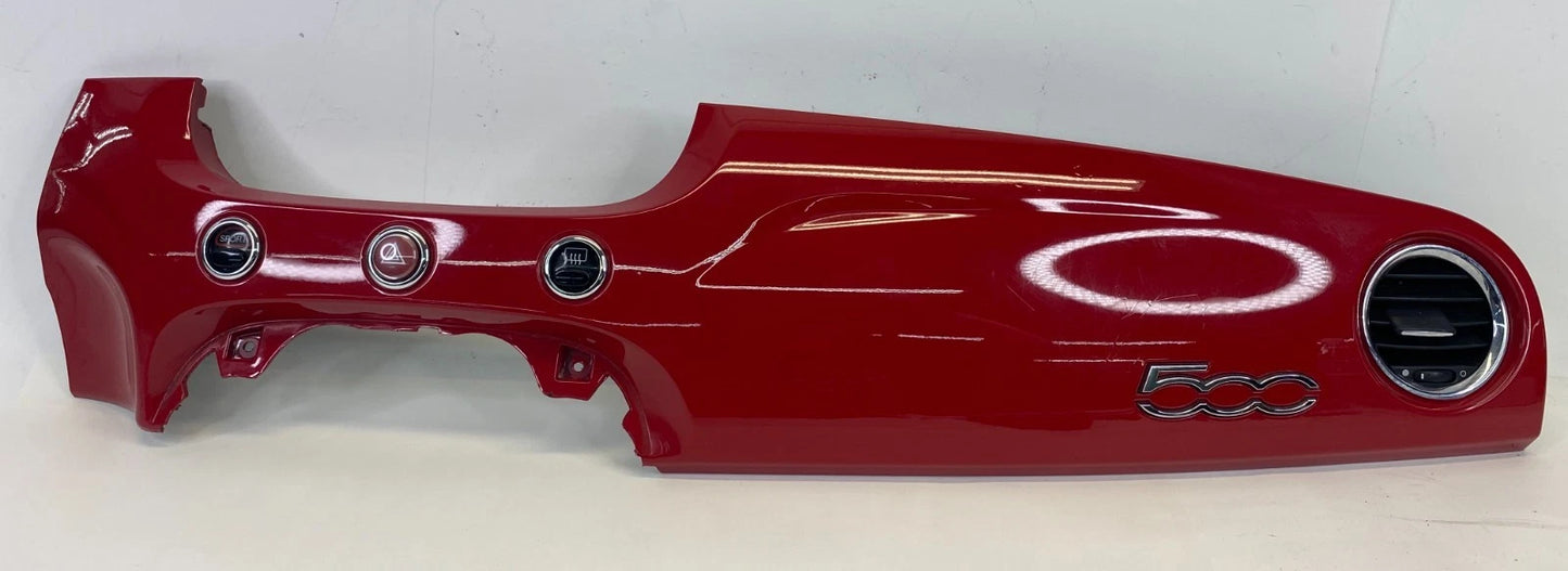 2012-2015 Fiat 500 Dash Trim Bezel Panel With Air Vent & Switches 1SC361R1AC OEM