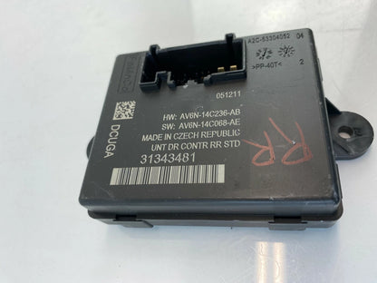 2011 2012 2013 VOLVO S60 REAR RIGHT SIDE DOOR CONTROL MODULE UNIT 31343481 OEM