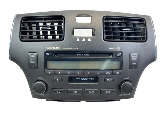 2002 2003 Lexus ES300 Radio AM/FM CD Player Receiver W/ AC Air Vents 86230-33030