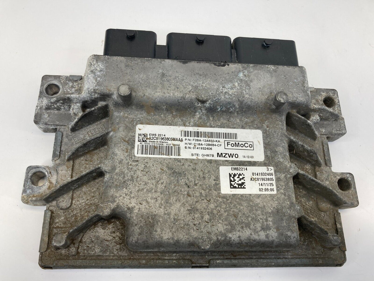 15-19 Ford Fiesta 1.6L AT Engine Computer Control Module ECM ECU F2BA-12A650-KA