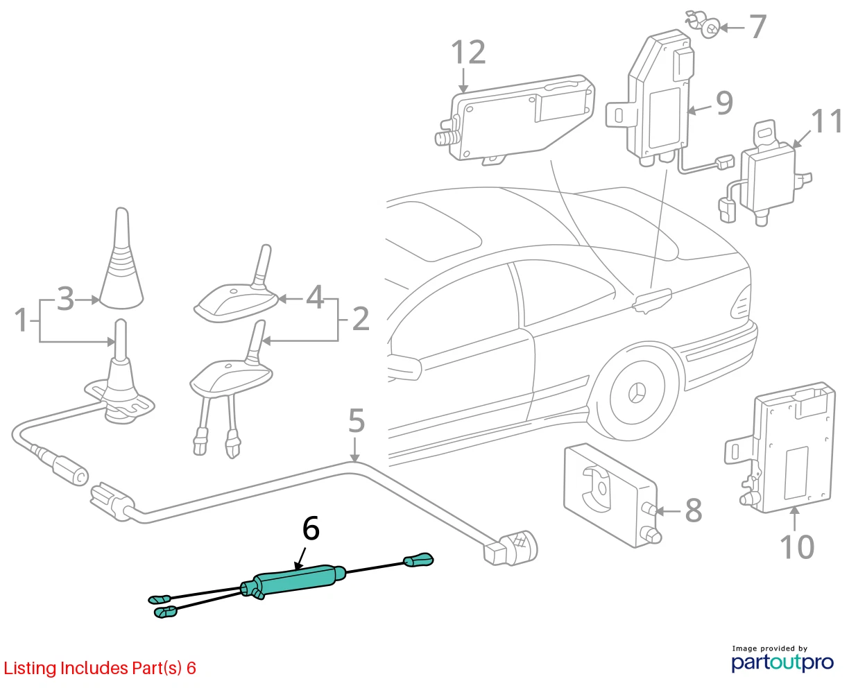 98-03 MERCEDES-BENZ ML 320 ANTENNA TRAP NOISE FILTER CIRCUIT SIGNAL 2028202389