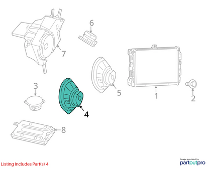 2007-2017 JEEP PATRIOT 07-20 COMPASS REAR RIGHT SIDE DOOR SPEAKER 5091019AB OEM