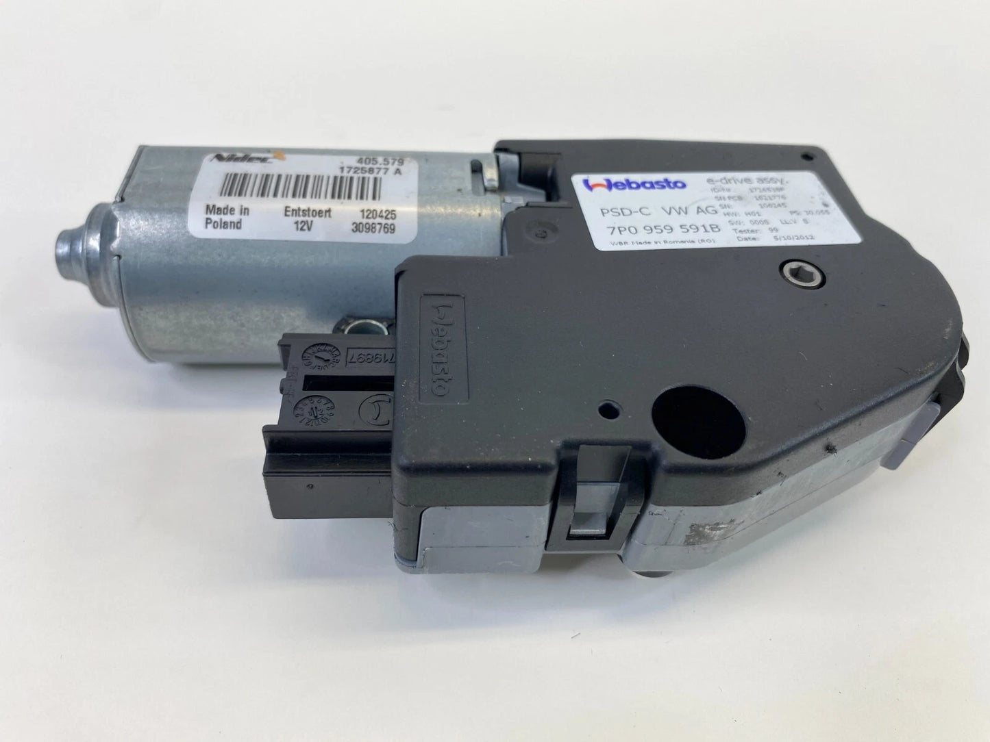 2011-2017 VOLKSWAGEN TOUAREG SUNROOF MOONROOF MOTOR ASSEMBLY 7P0959591B OEM