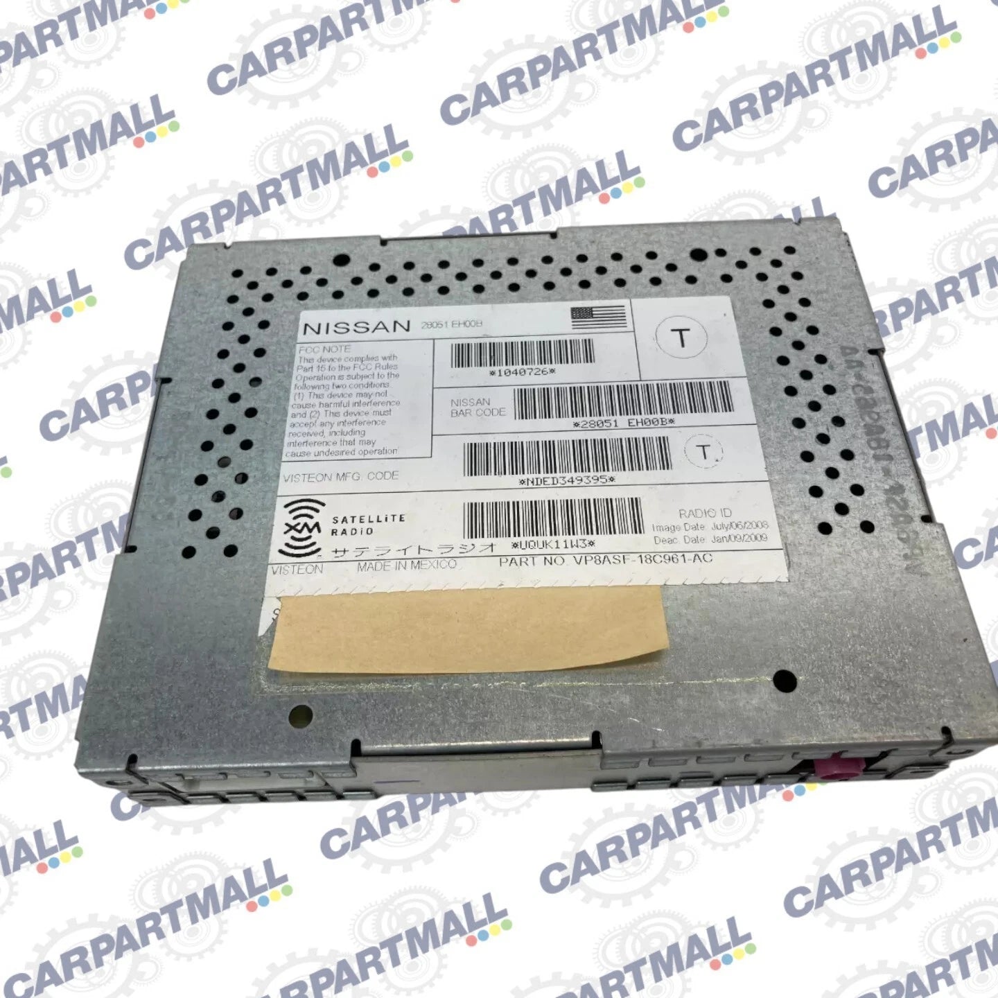 2007-2012 NISSAN ALTIMA SATELLITE RADIO TUNER CONTROL MODULE UNIT 28051EH00B OEM