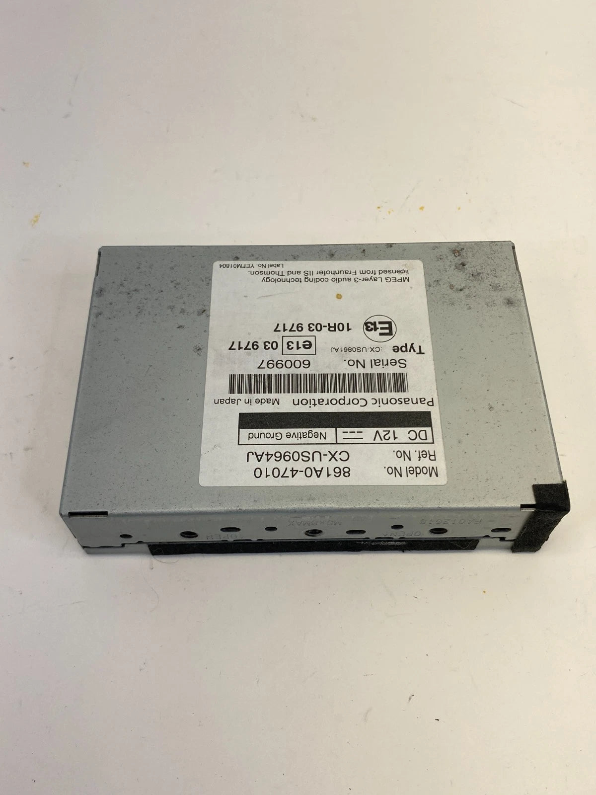 2010-2011 TOYOTA PRIUS MULTIMEDIA INTERFACE CONTROL MODULE OEM 861A0-47010