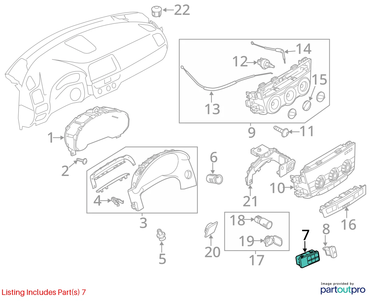 13-15 MAZDA CX-5 TRACTION CONTROL ANTI LOCK SWITCH & TIRE PRESSURE SWITCH OEM
