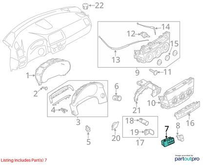 13-15 MAZDA CX-5 TRACTION CONTROL ANTI LOCK SWITCH & TIRE PRESSURE SWITCH OEM