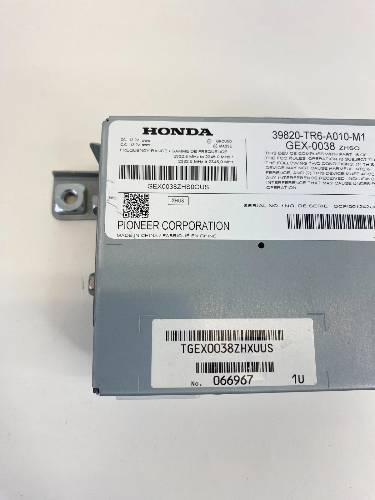 2014 2015 Honda Civic XM Satellite Radio Antenna Control Module 39820-TR6-A010