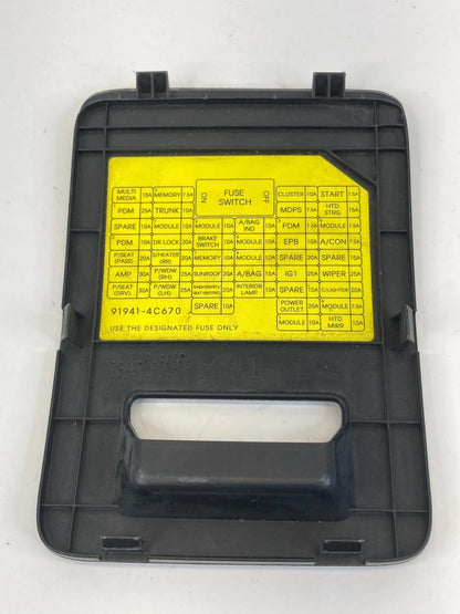 14 15 KIA OPTIMA 2.4L DASH LOWER LEFT SIDE OBD FUSE BOX TRIM COVER 91941-4C670