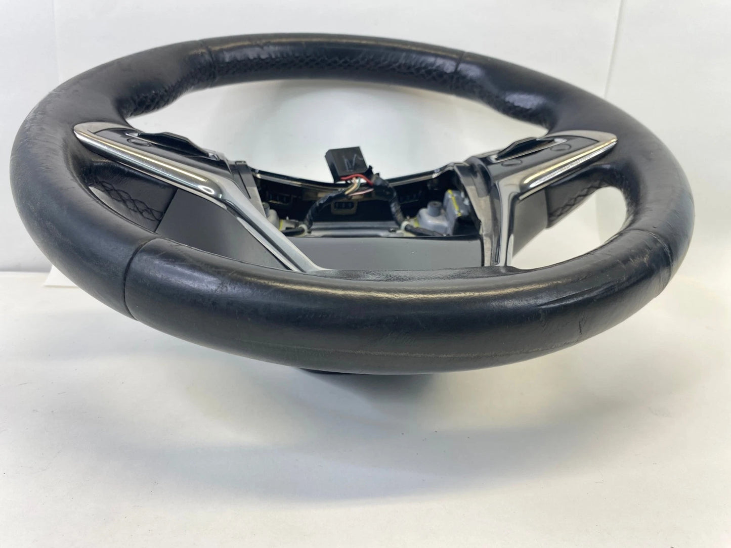 13-18 CADILLAC ATS SEDAN STEERING WHEEL W/ AUDIO CONTROL SWITCH LEATHER BLACK