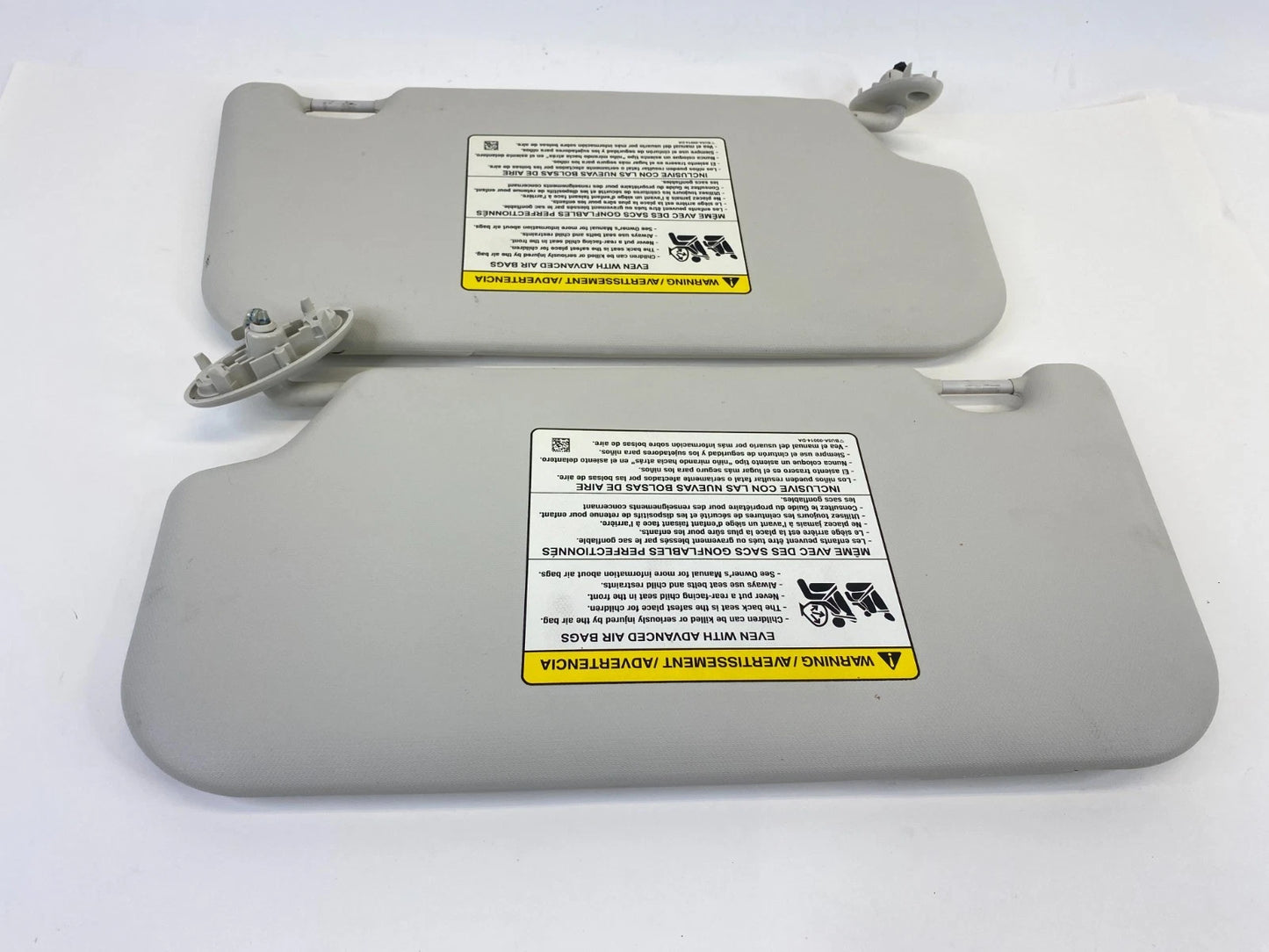 2012-2015 FORD FOCUS FRONT RIGHT & LEFT SIDE SUN VISOR W/ MIRROR SET PAIR OEM