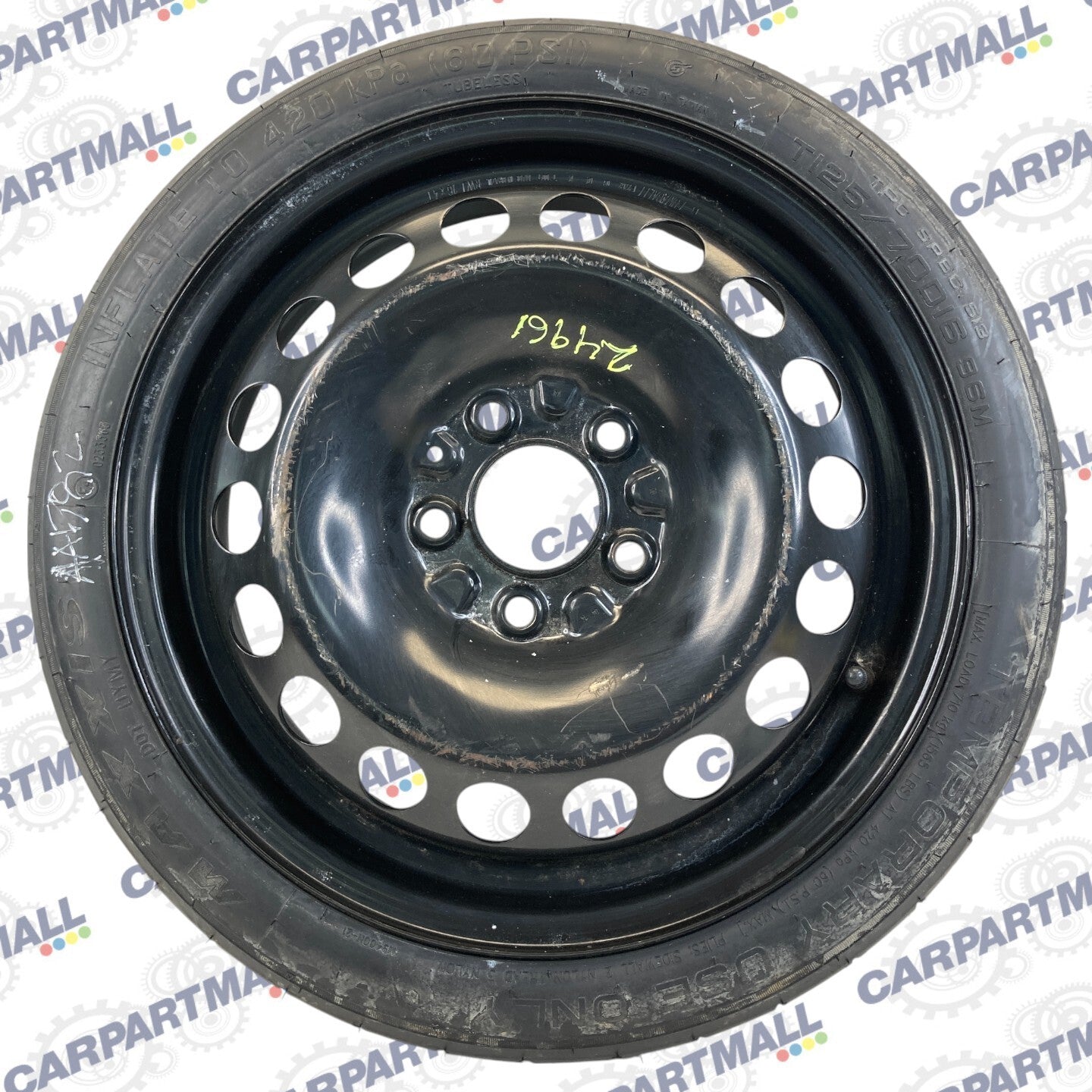 2005-2010 Pontiac G6 Emergency Spare Tire Wheel Compact Donut T125/70D16 110M