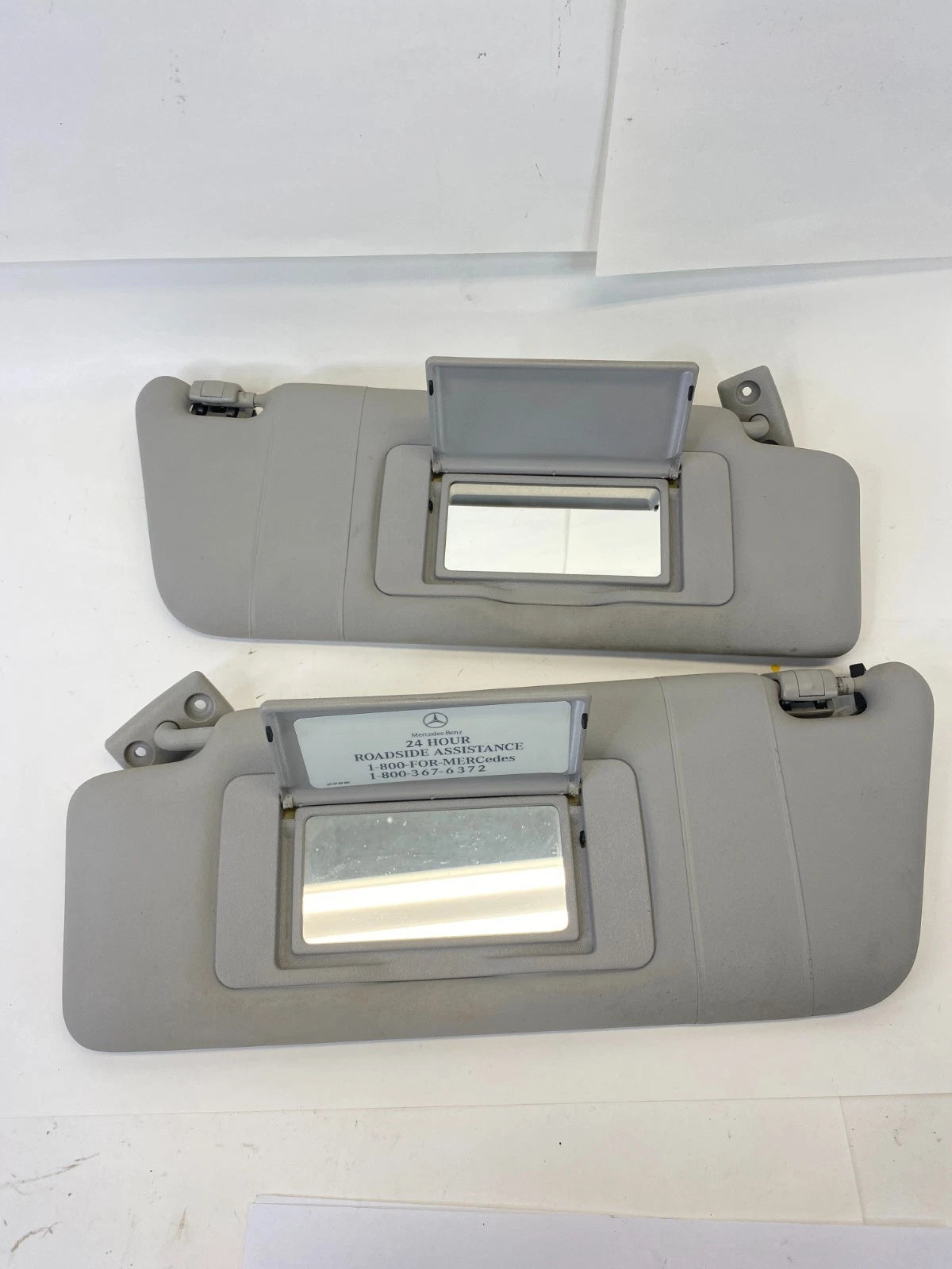 2001-2005 MERCEDES-BENZ C240 4MATIC SUNVISORS PAIR SET LEFT RIGHT GRAY OEM