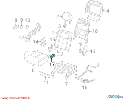09-14 NISSAN MAXIMA FRONT LEFT SEAT TRACK CAP OUTER COVER TRIM 87509-9N00A OEM
