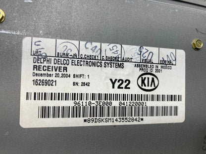 03-06 KIA SORENTO AM FM RADIO SINGLE DISC CD CASSETTE PLAYER 96110-3E000 OEM