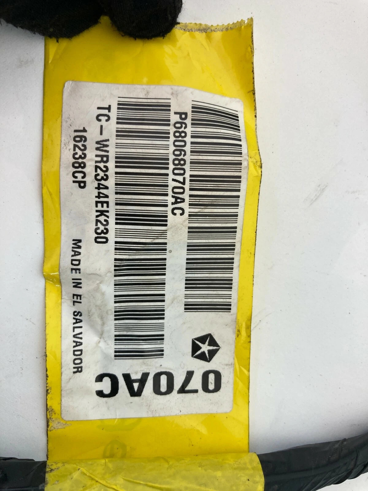 2015 DODGE GRAND CARAVAN REAR RIGHT SLIDING DOOR WIRING HARNESS 68068070AC