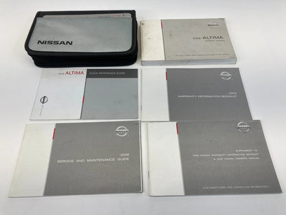 2006 NISSAN ALTIMA OWNERS MANUAL INFORMATION GUIDE MAINTENANCE BOOK SET W/ CASE